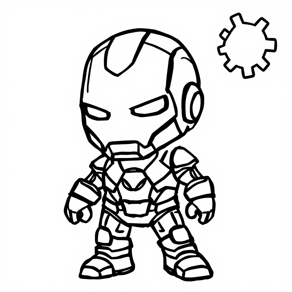 Iron Man as a mechanic.