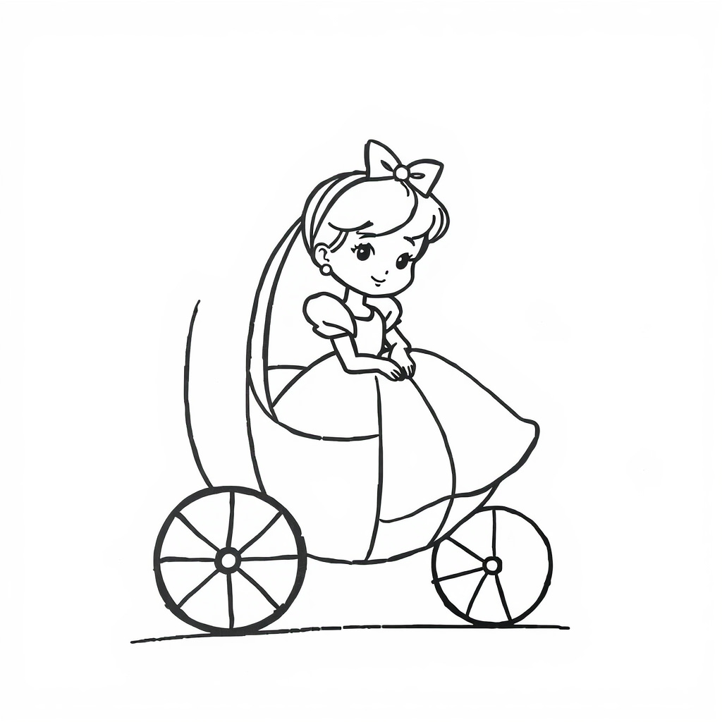 Cinderella in her pumpkin carriage