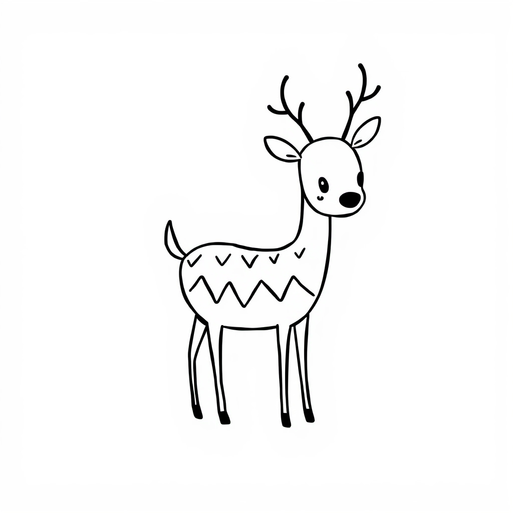 Deer with zigzag fur