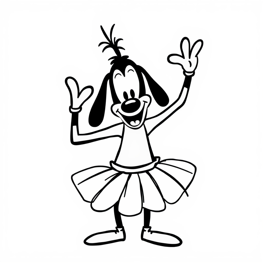 Goofy in a tutu