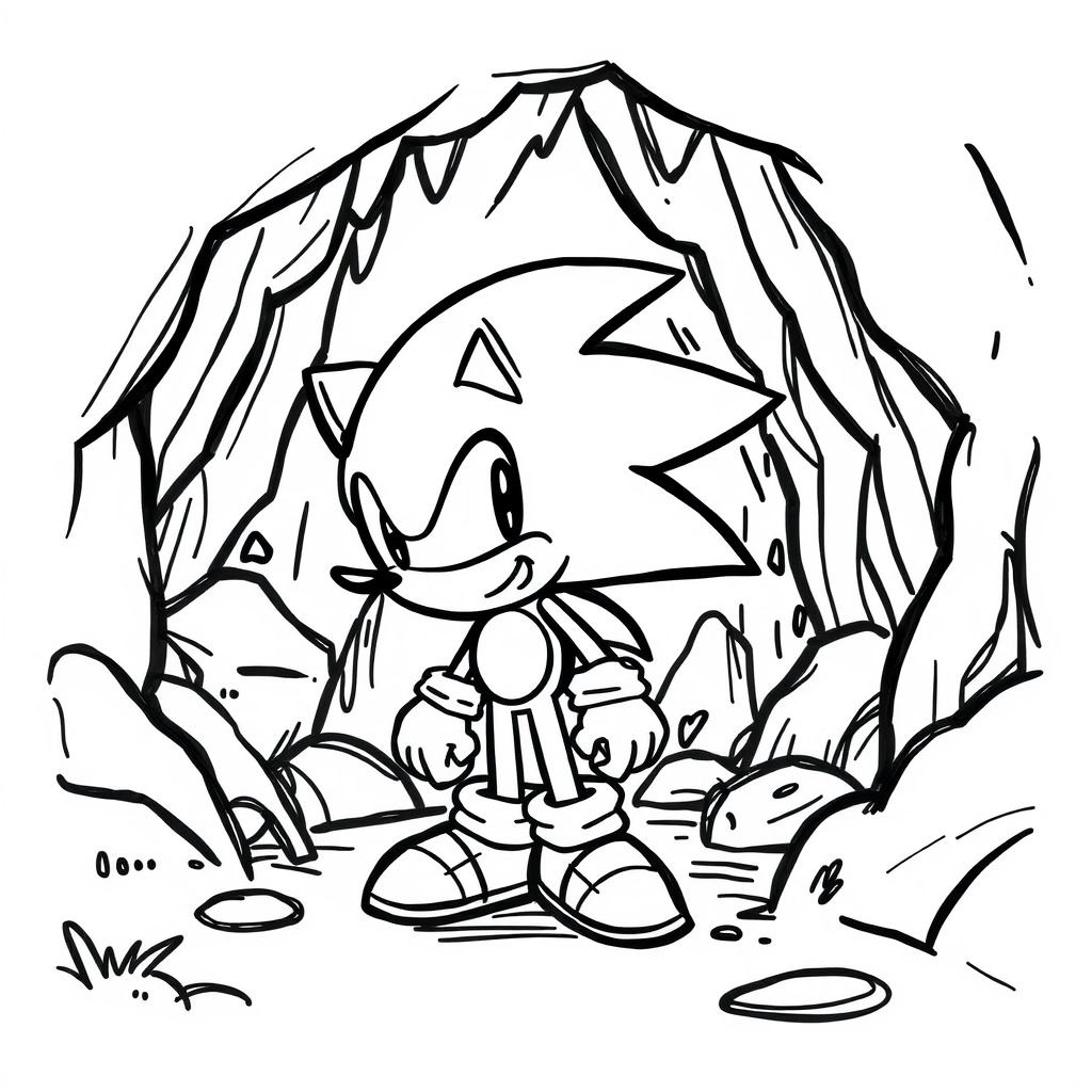 Sonic in Mystic Cave Zone