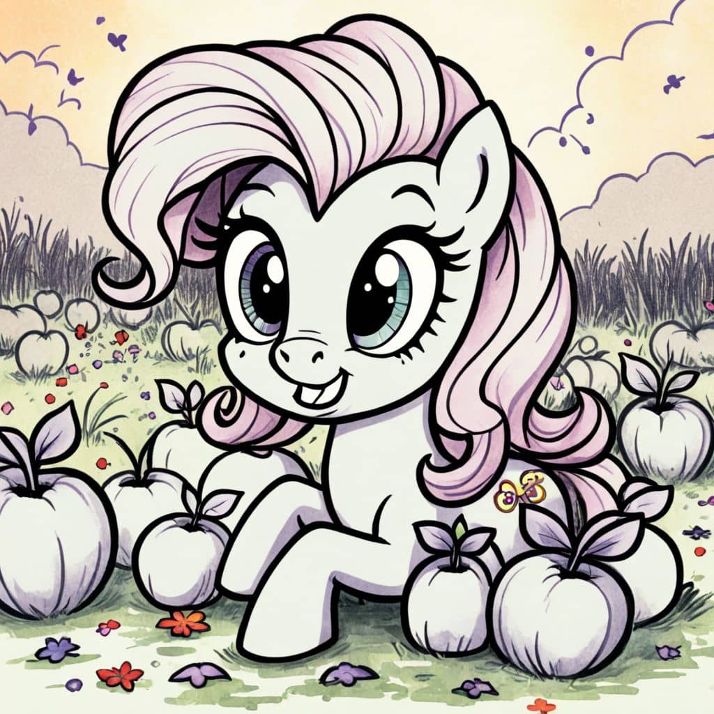 Colored Applejack growing giant apples
