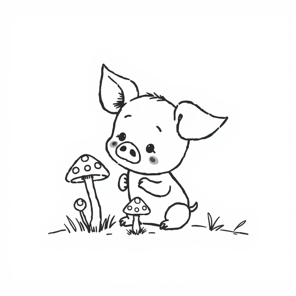 Piglet finds enchanted mushrooms.