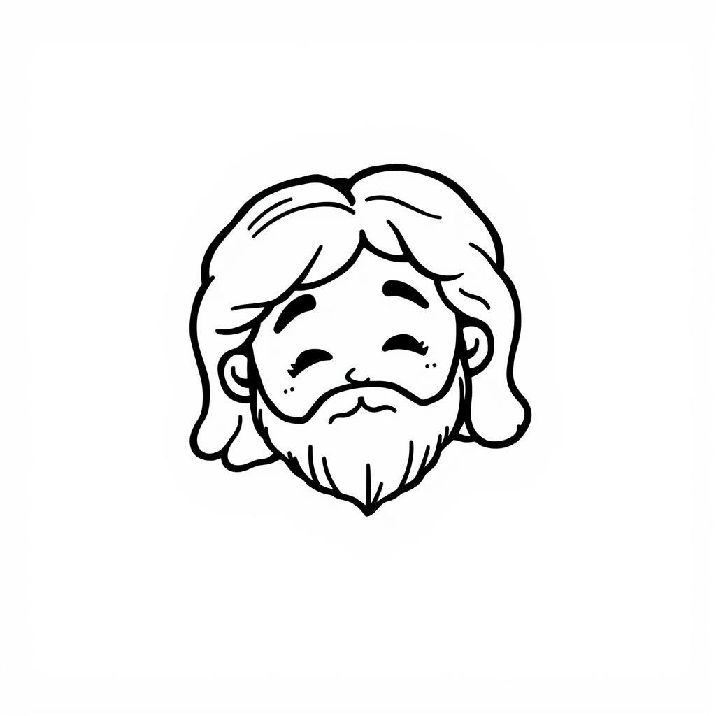 Jesus with head slightly tilted