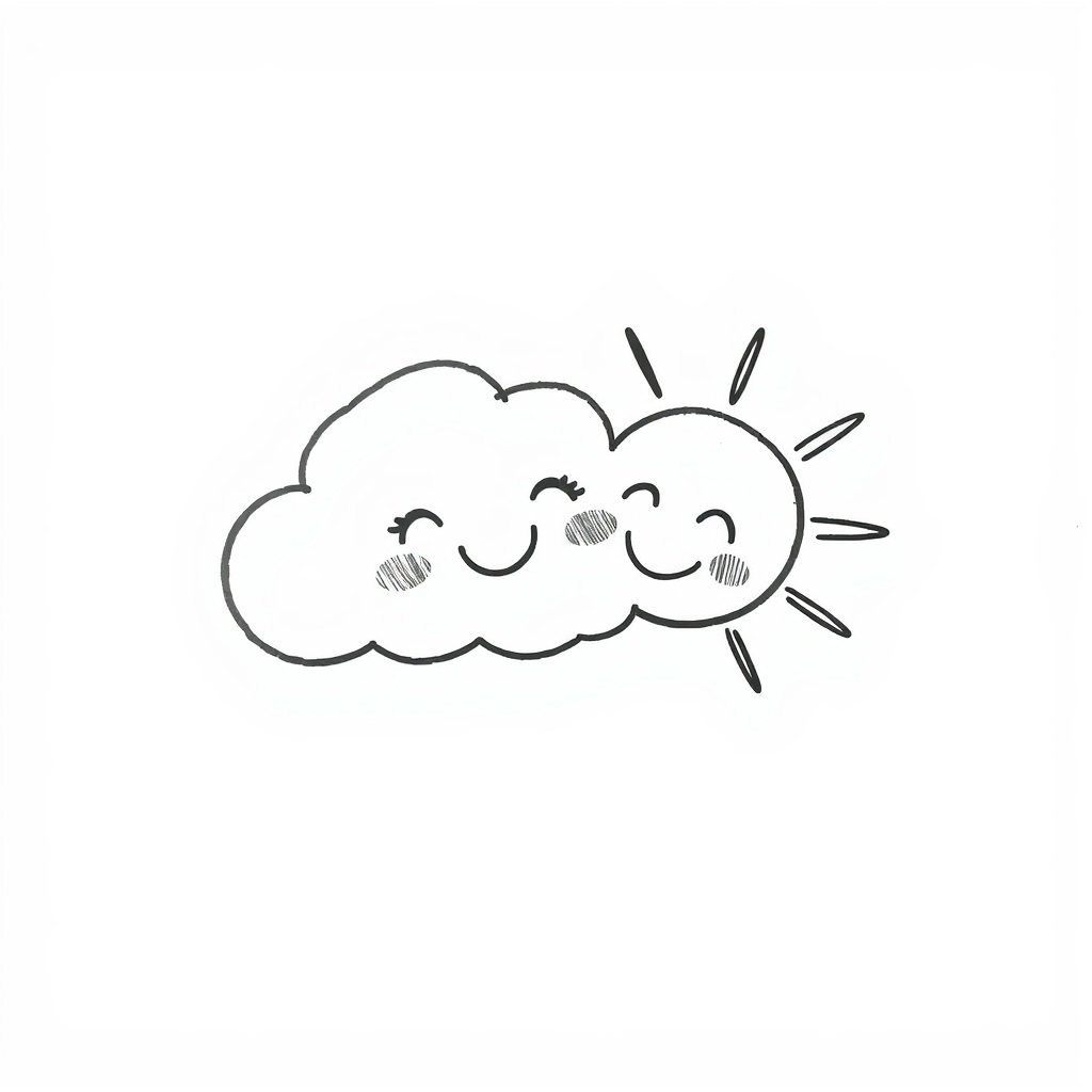 - Cloud and sun sharing a smile