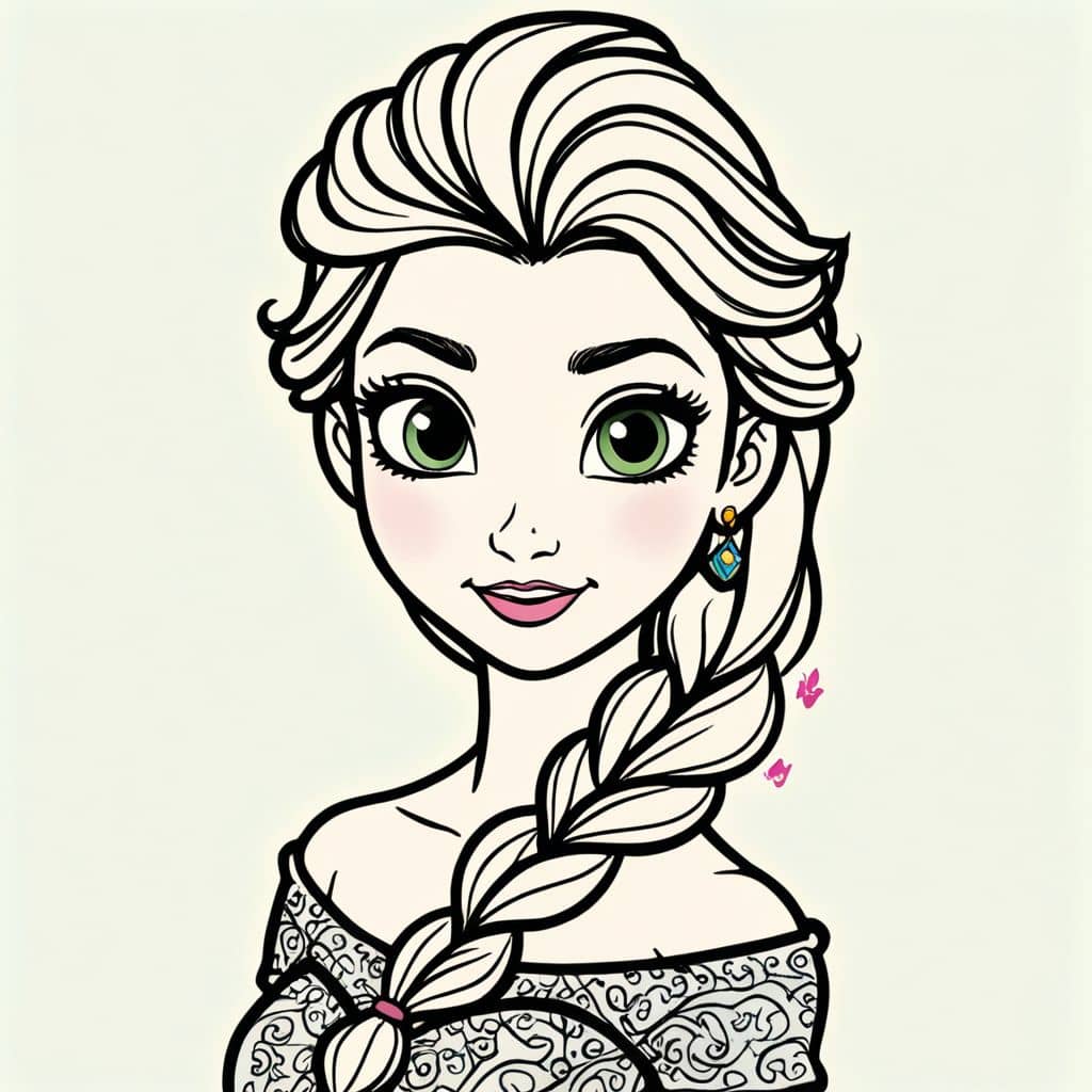 Colored Elsa - the princess