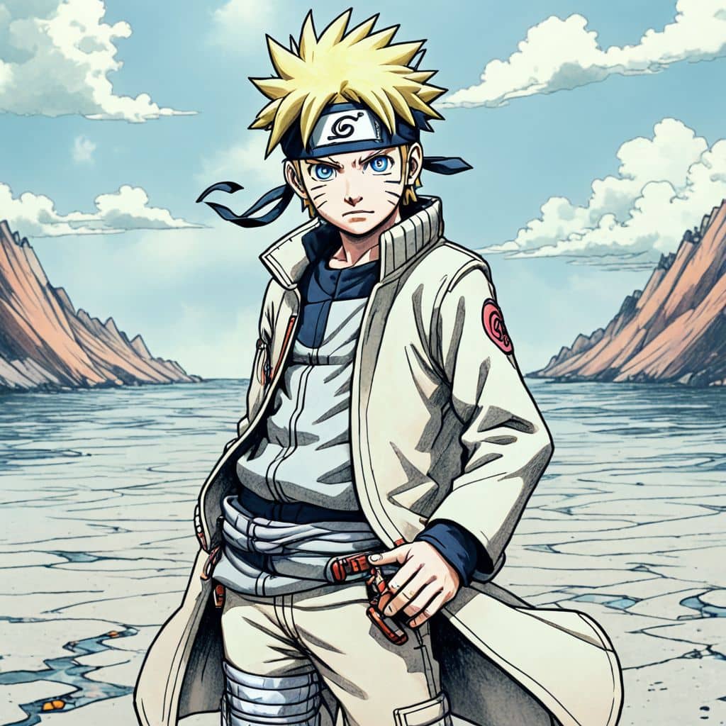 Colored Naruto - the ninja from Naruto anime dressed as a pirate