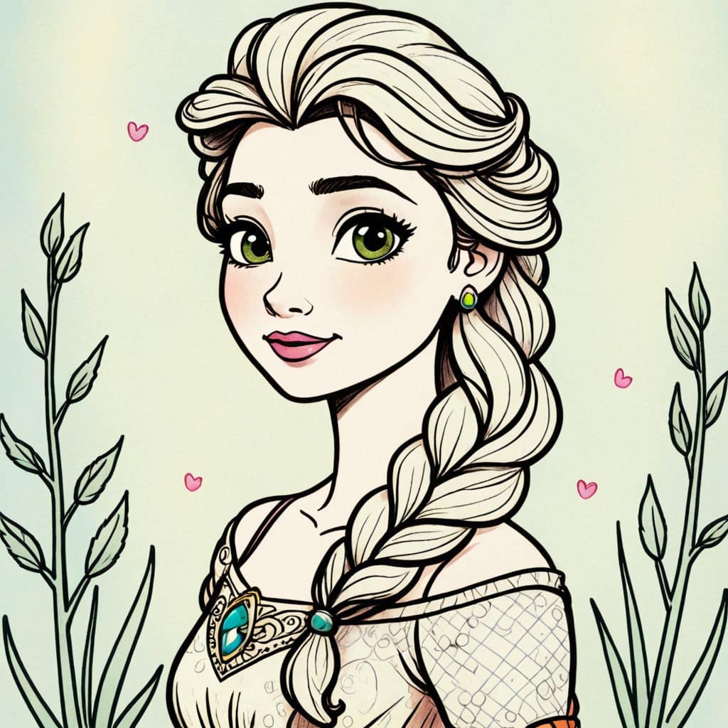 Colored Elsa - the princess
