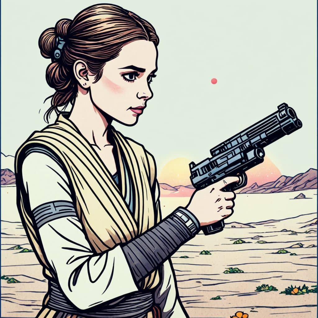 Colored Rey - focused with training remote