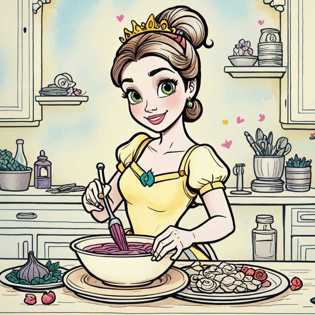 Colored Tiana - the Disney Princess cooking