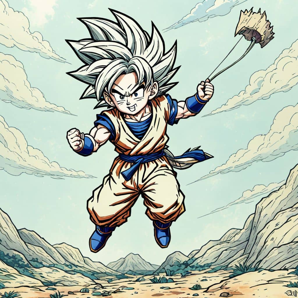 Colored Trunks from Dragon Ball Z flying kites