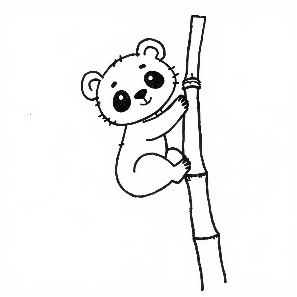 Climbing a bamboo stalk