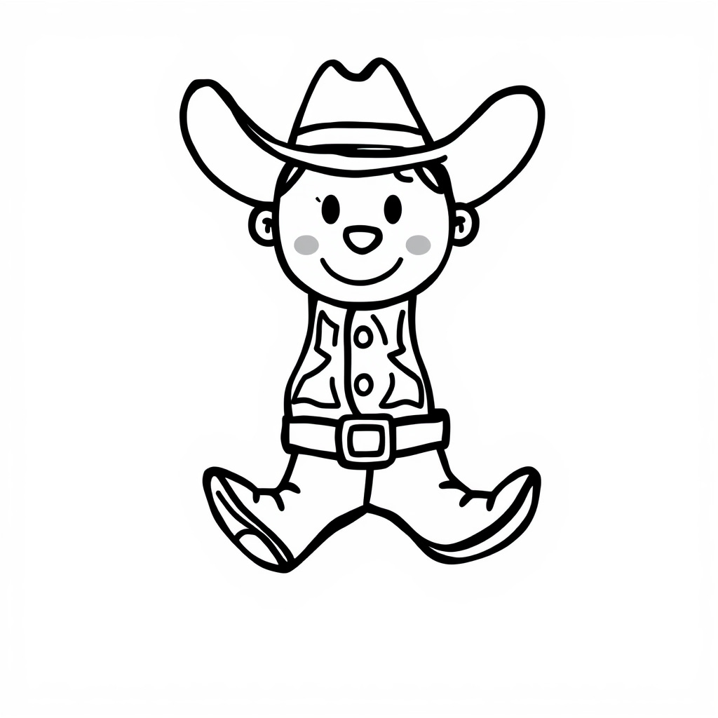 Cowboy with boots crossed