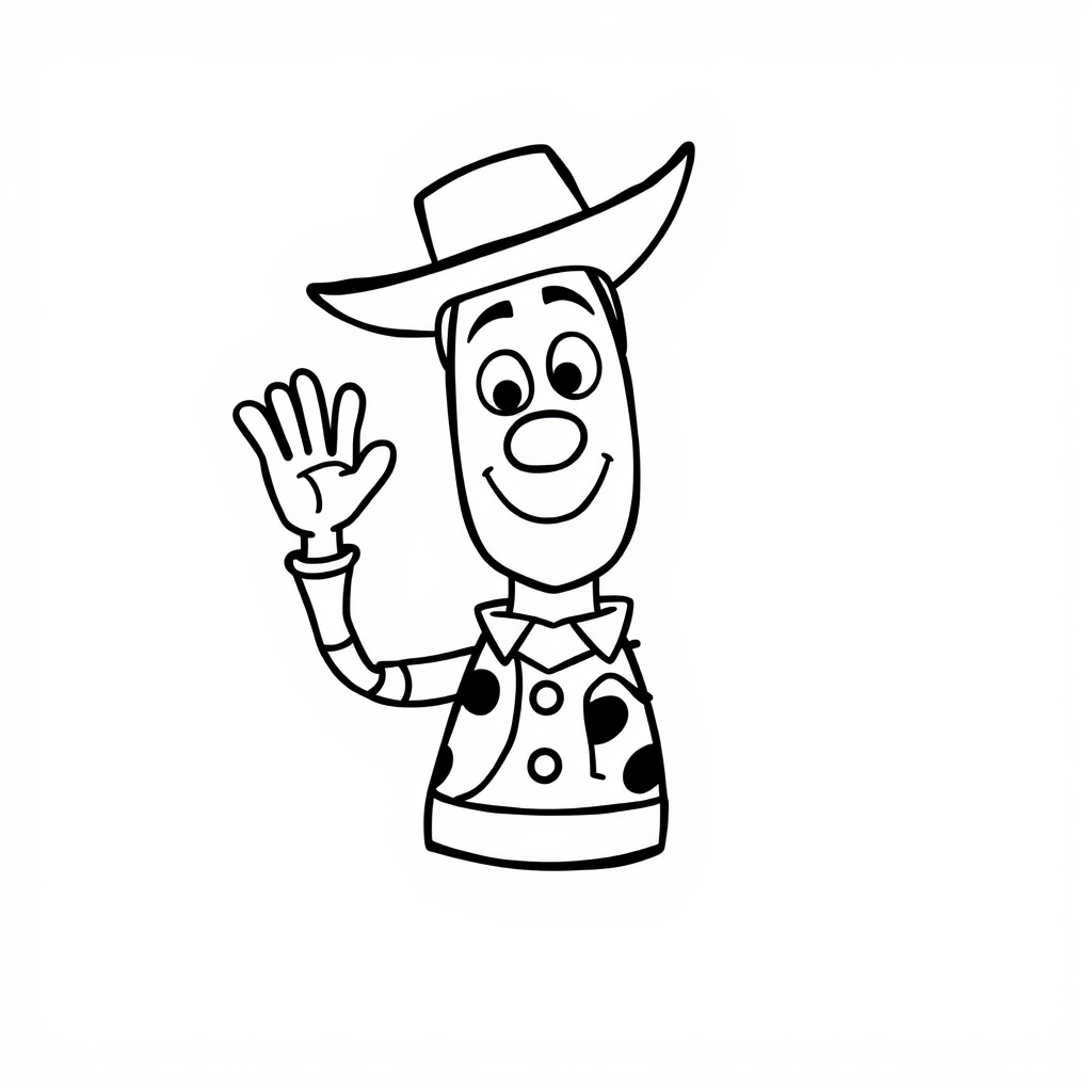 Woody waving a friendly hello