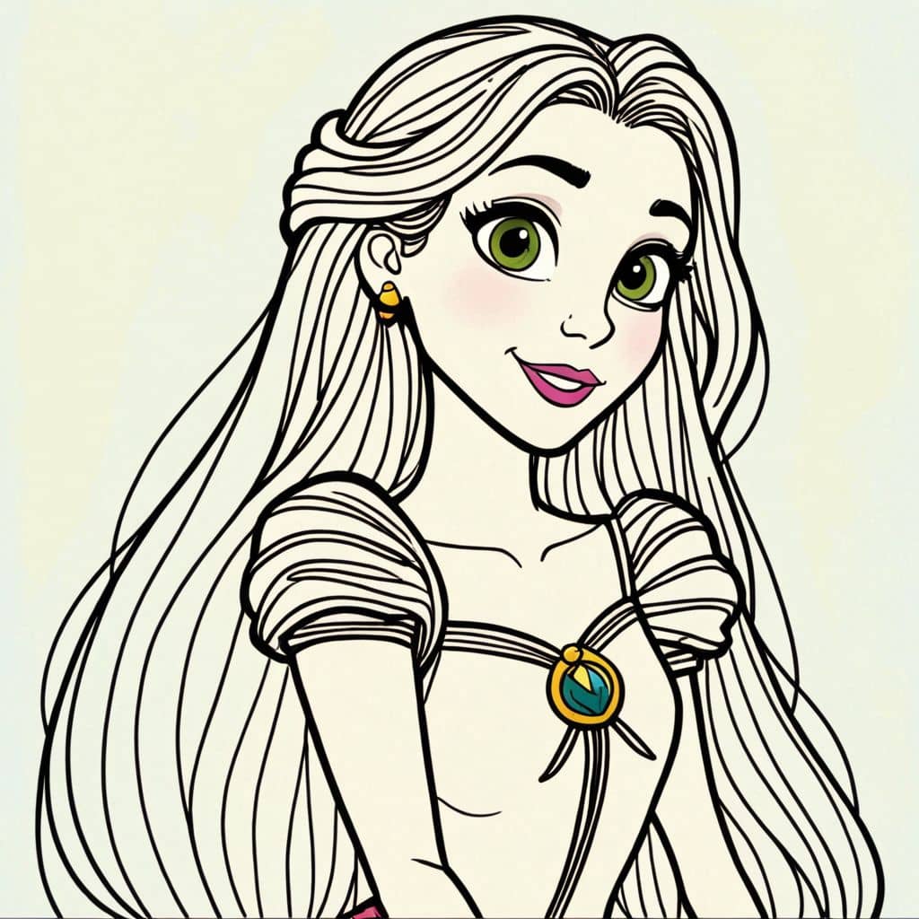 Colored Rapunzel - the princess