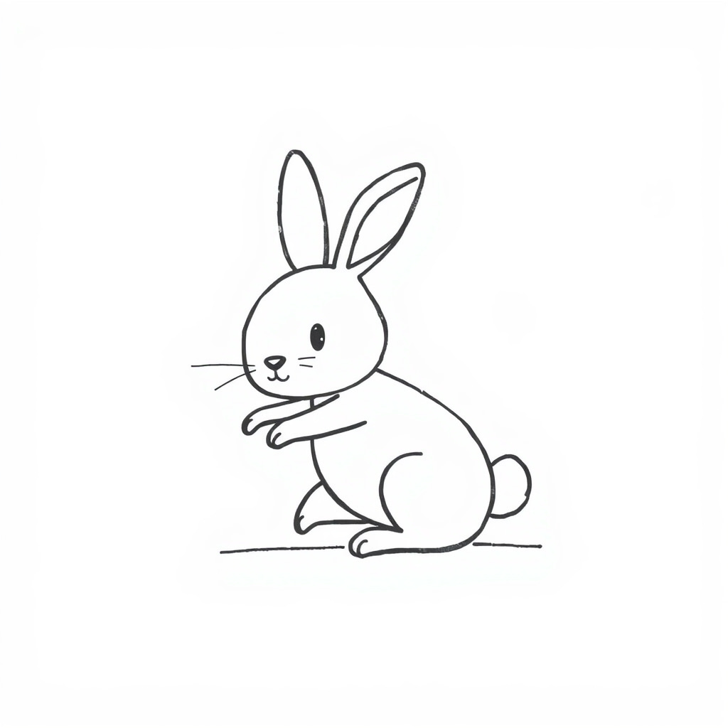 Bunny stretching its legs.