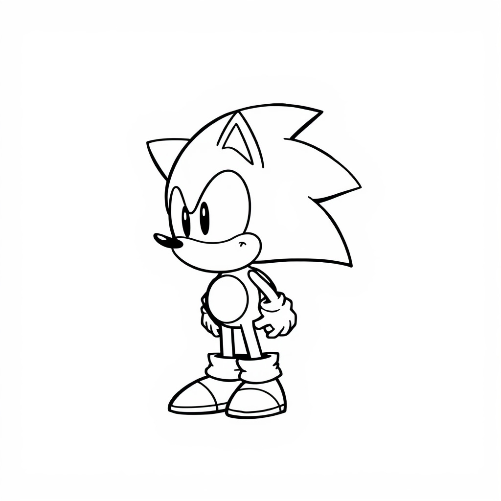 Sonic looking off into distance.