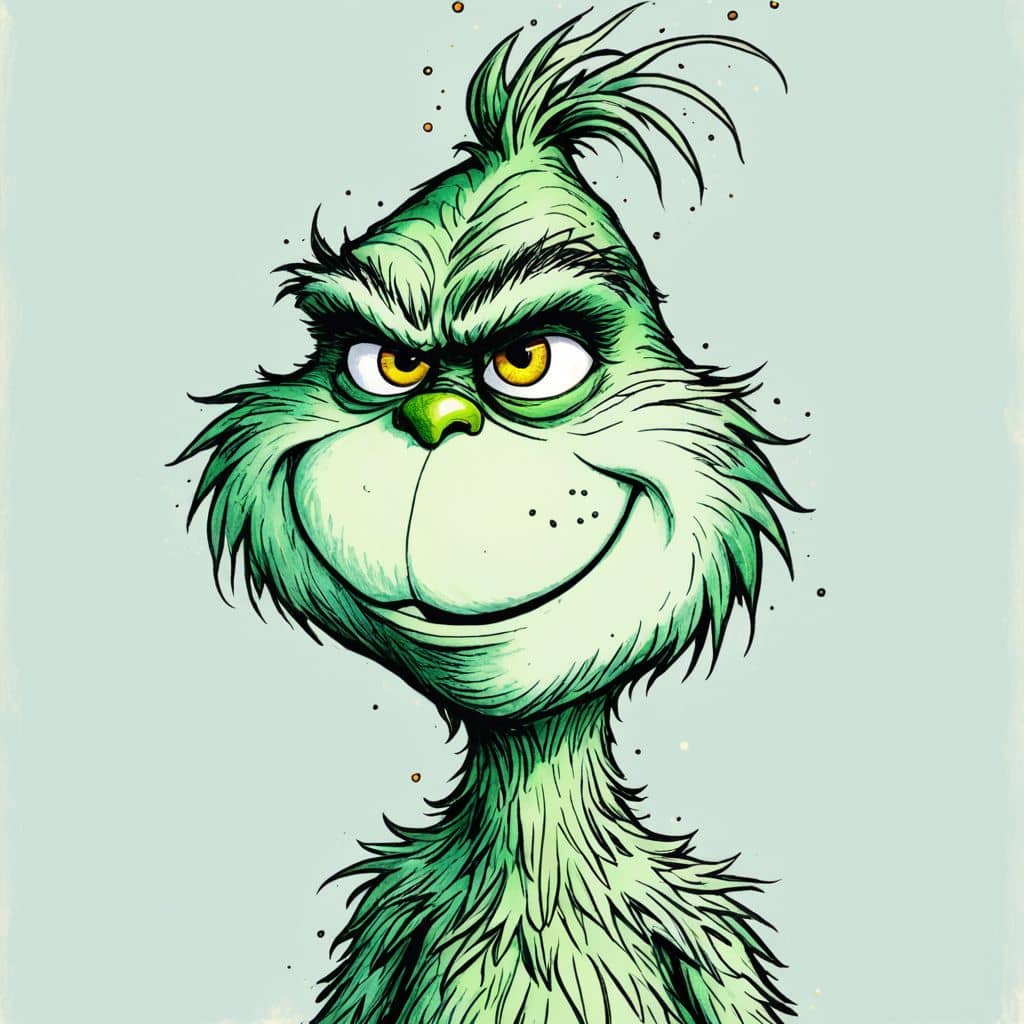 Colored Grinch - the cartoon character from The Grinch movie
