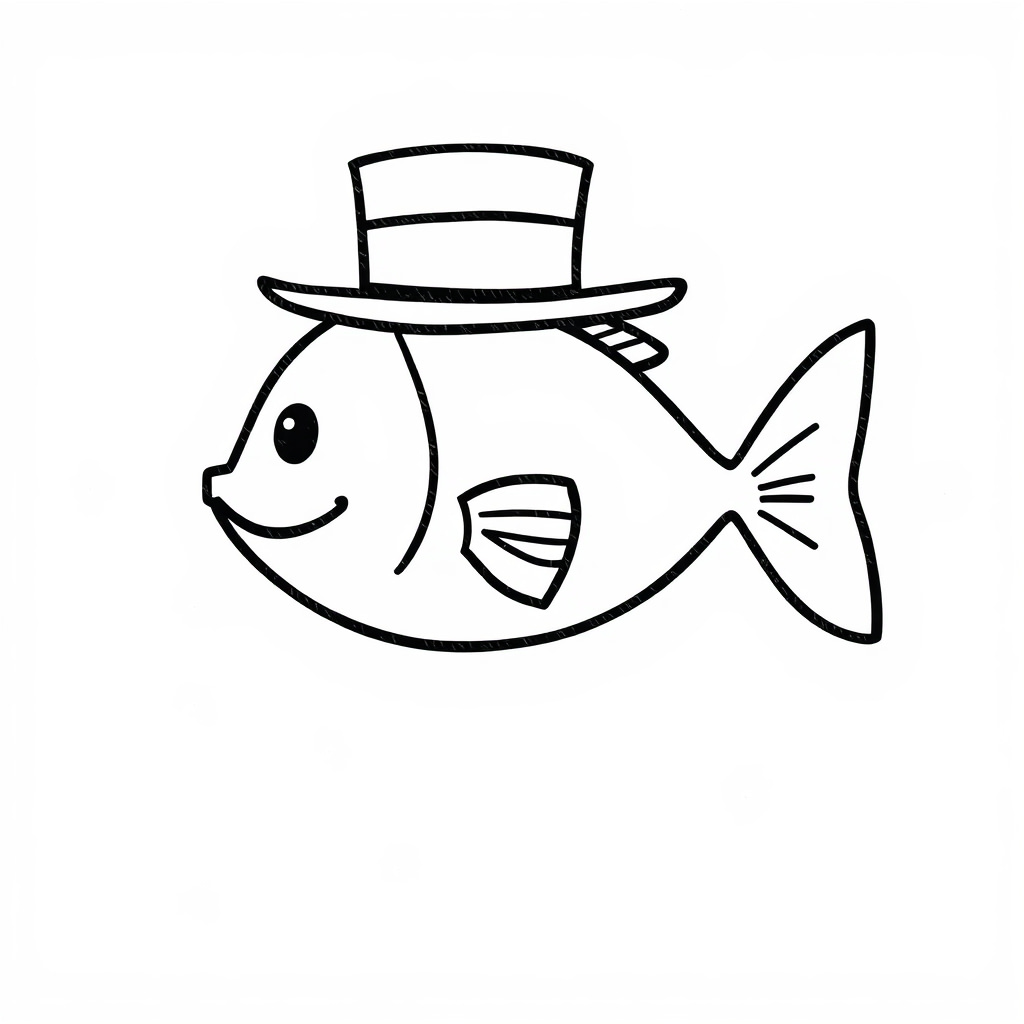 Catfish wearing a top hat