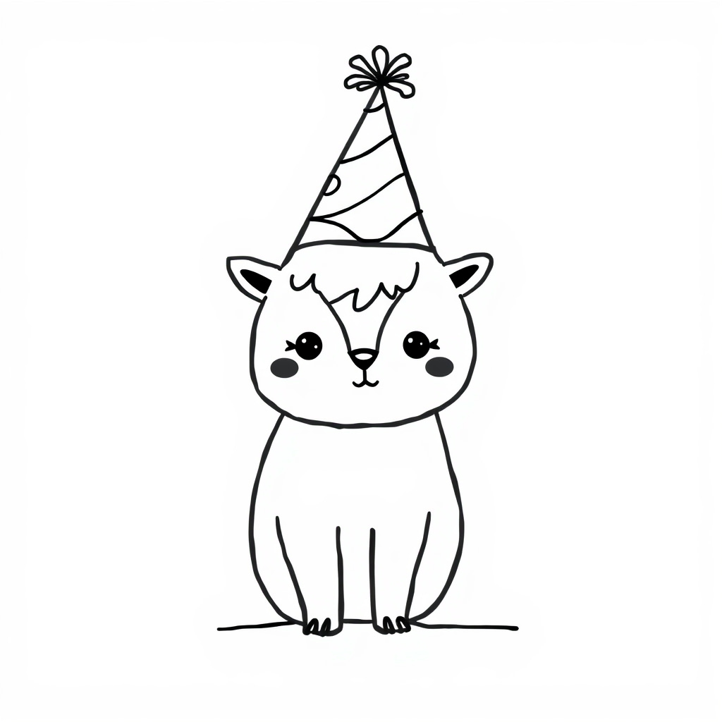 Wearing a party hat