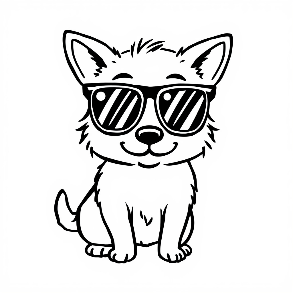 Dog wearing sunglasses