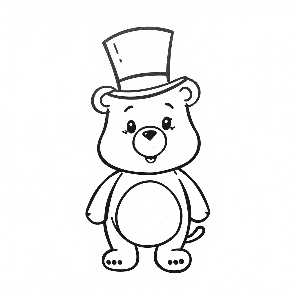 Care Bear wearing a top hat