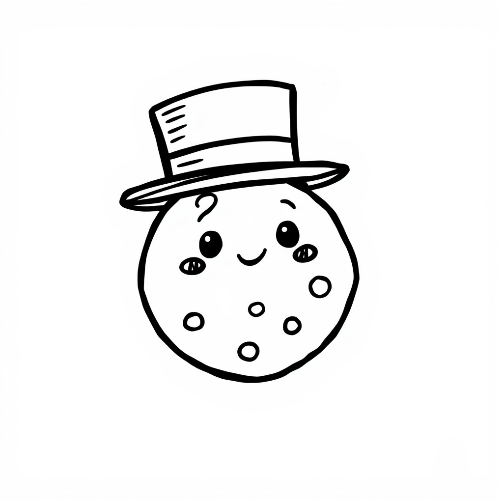 Cookie wearing a top hat