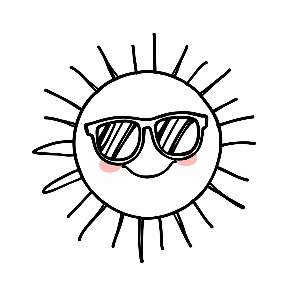 Sunglasses on a smiling sun