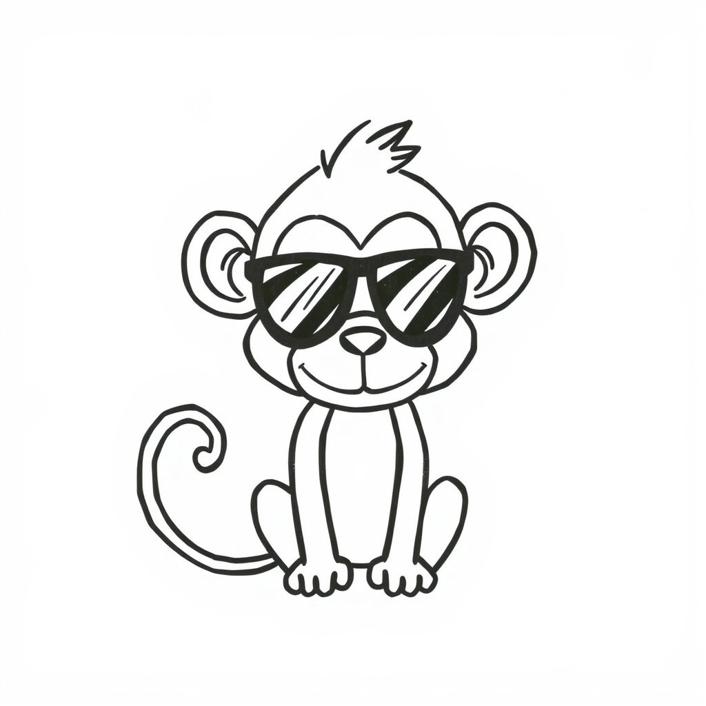 Monkey with sunglasses