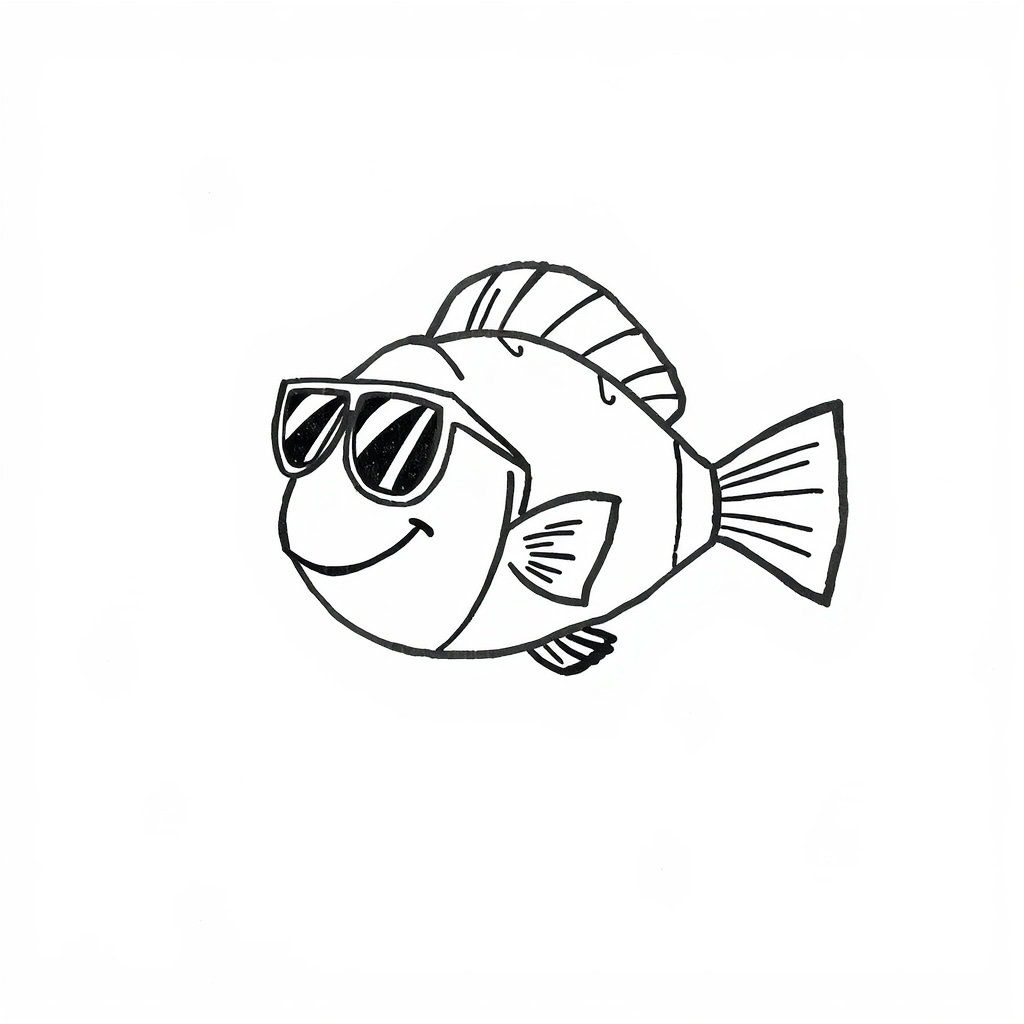 Nemo Fish with sunglasses