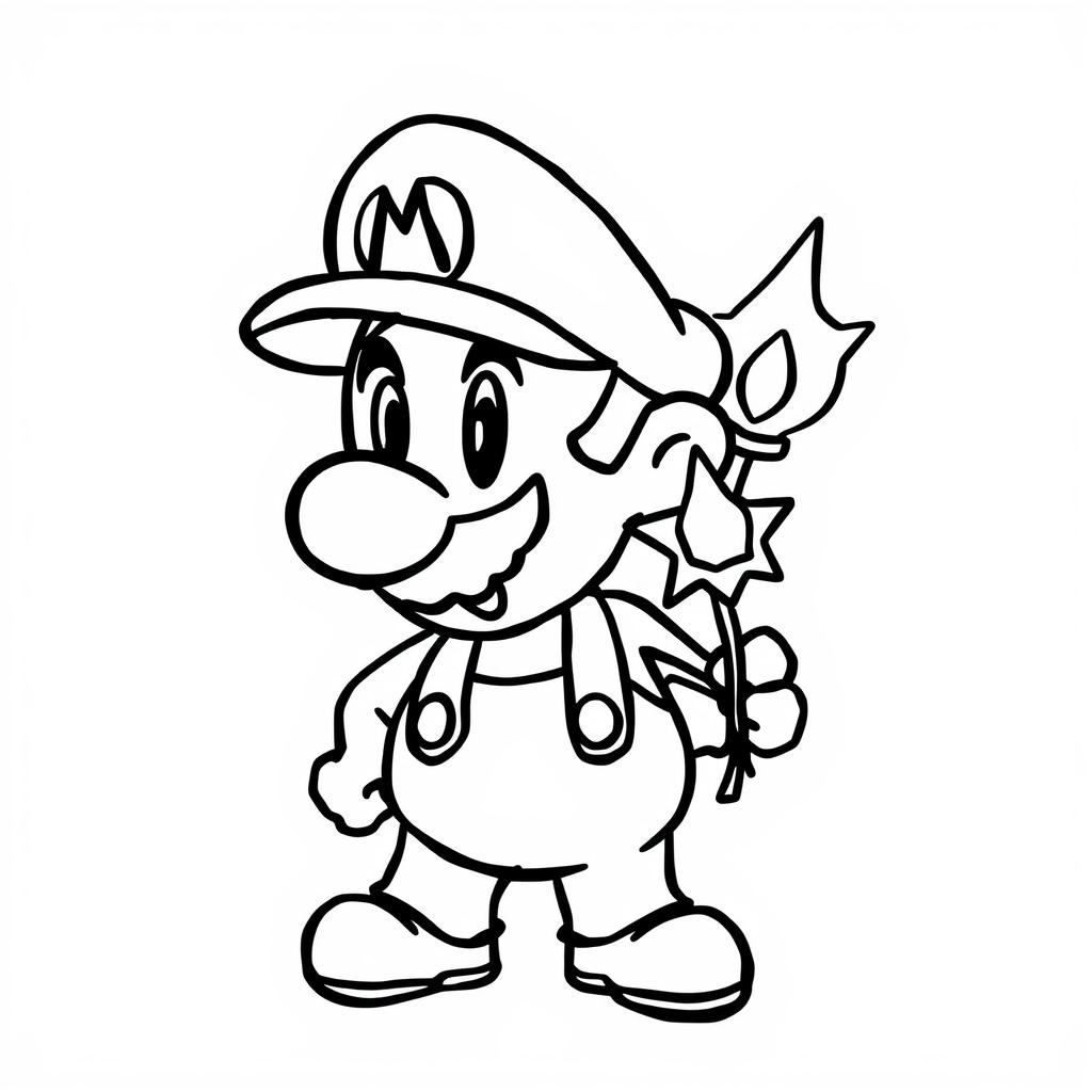 Mario with a Fire Flower