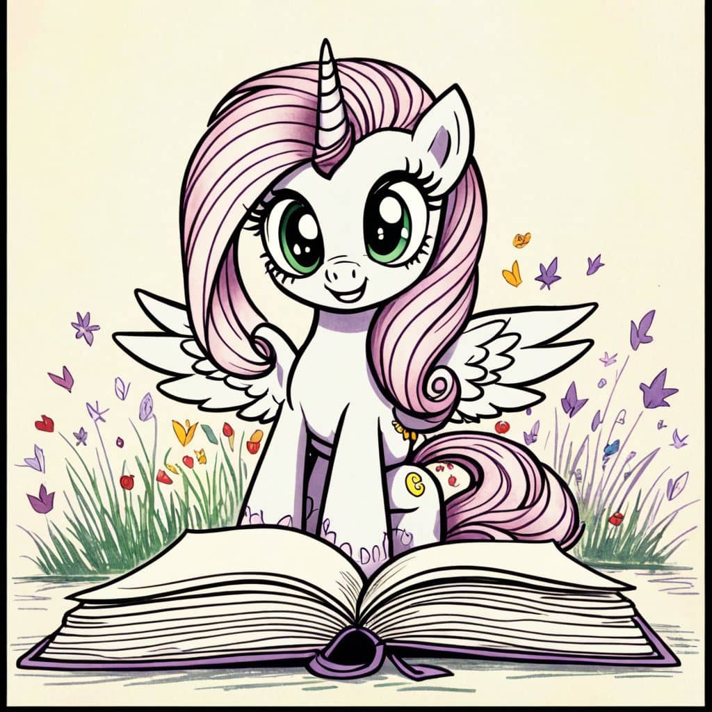 Colored Twilight Sparkle - reading book