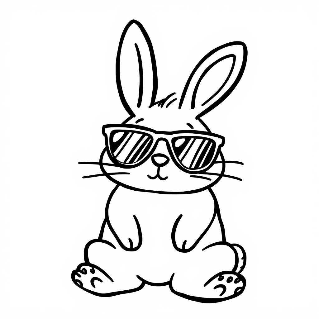 Bunny with sunglasses