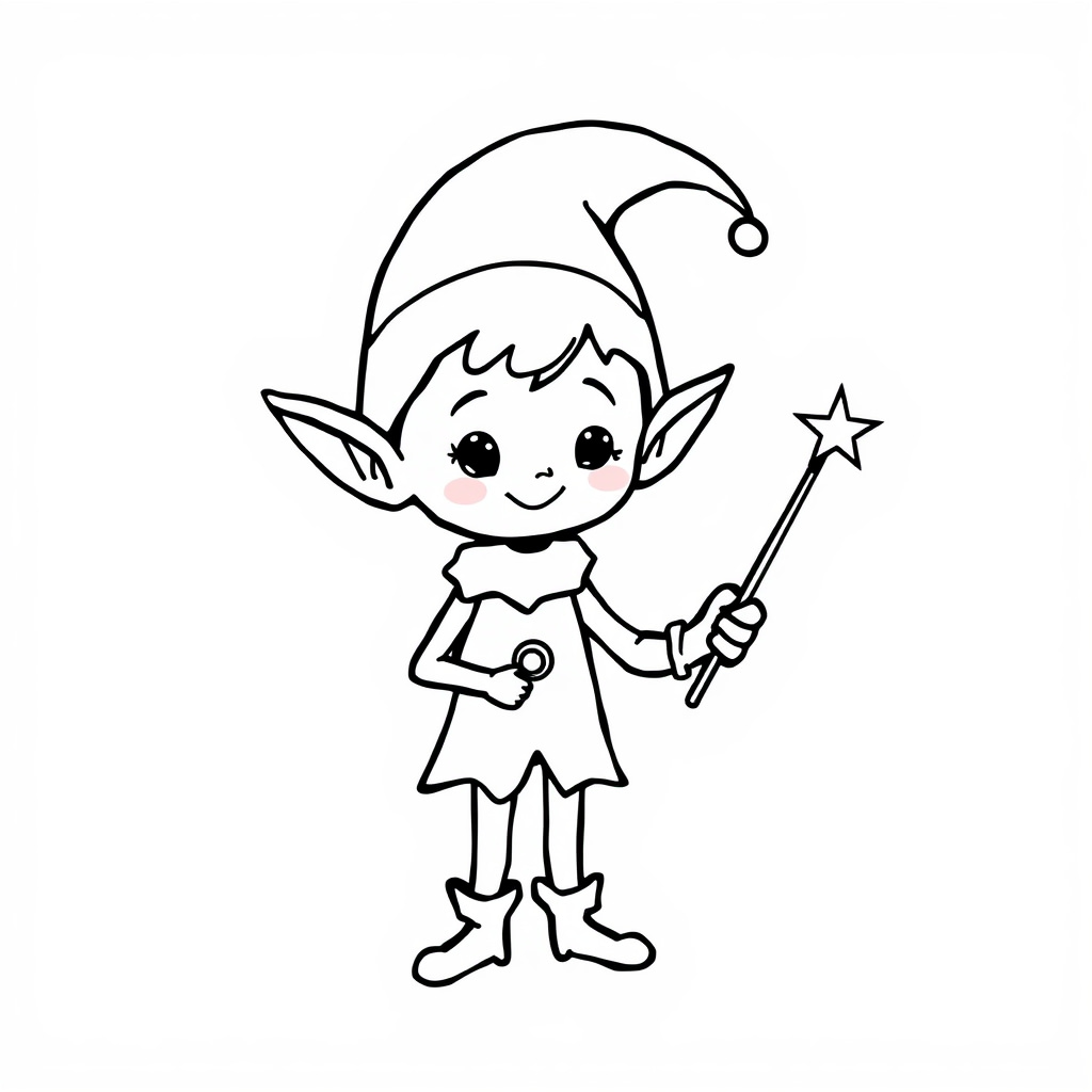 Elf with a magic wand