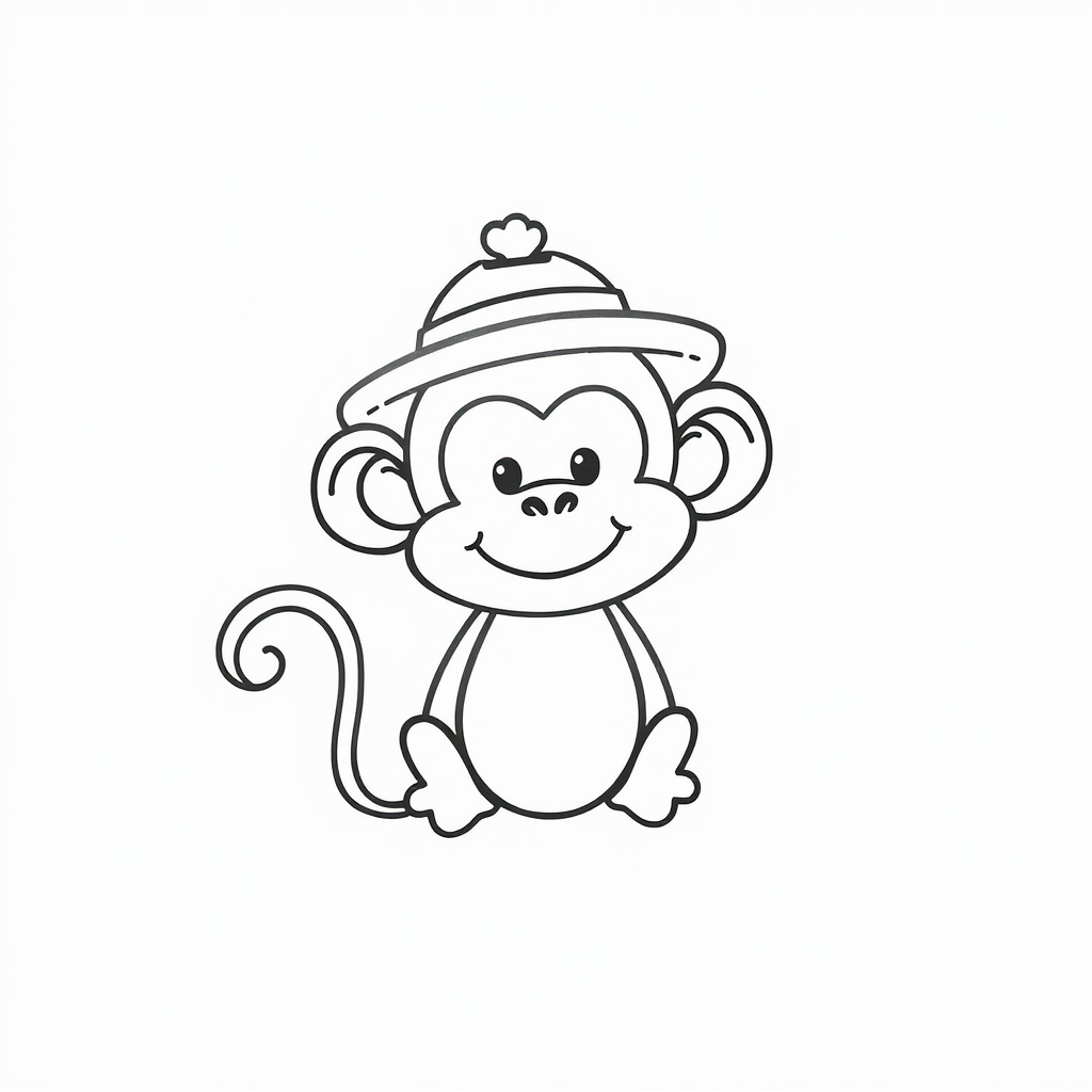 Monkey in a hat