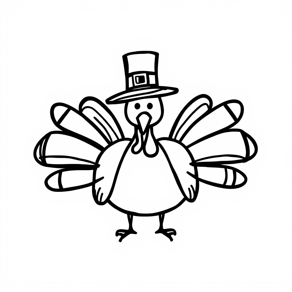 Turkey with a top hat