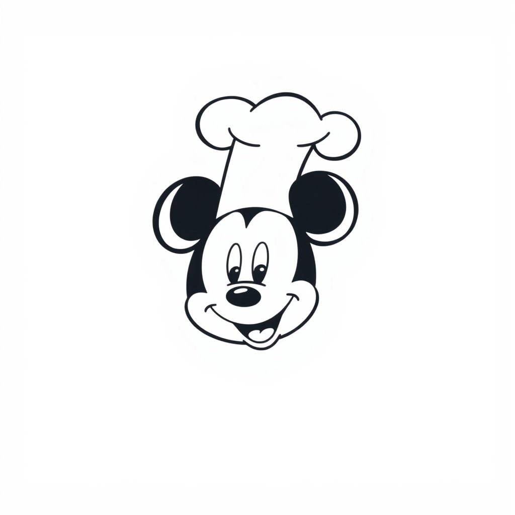 Mickey Mouse in a chef's hat