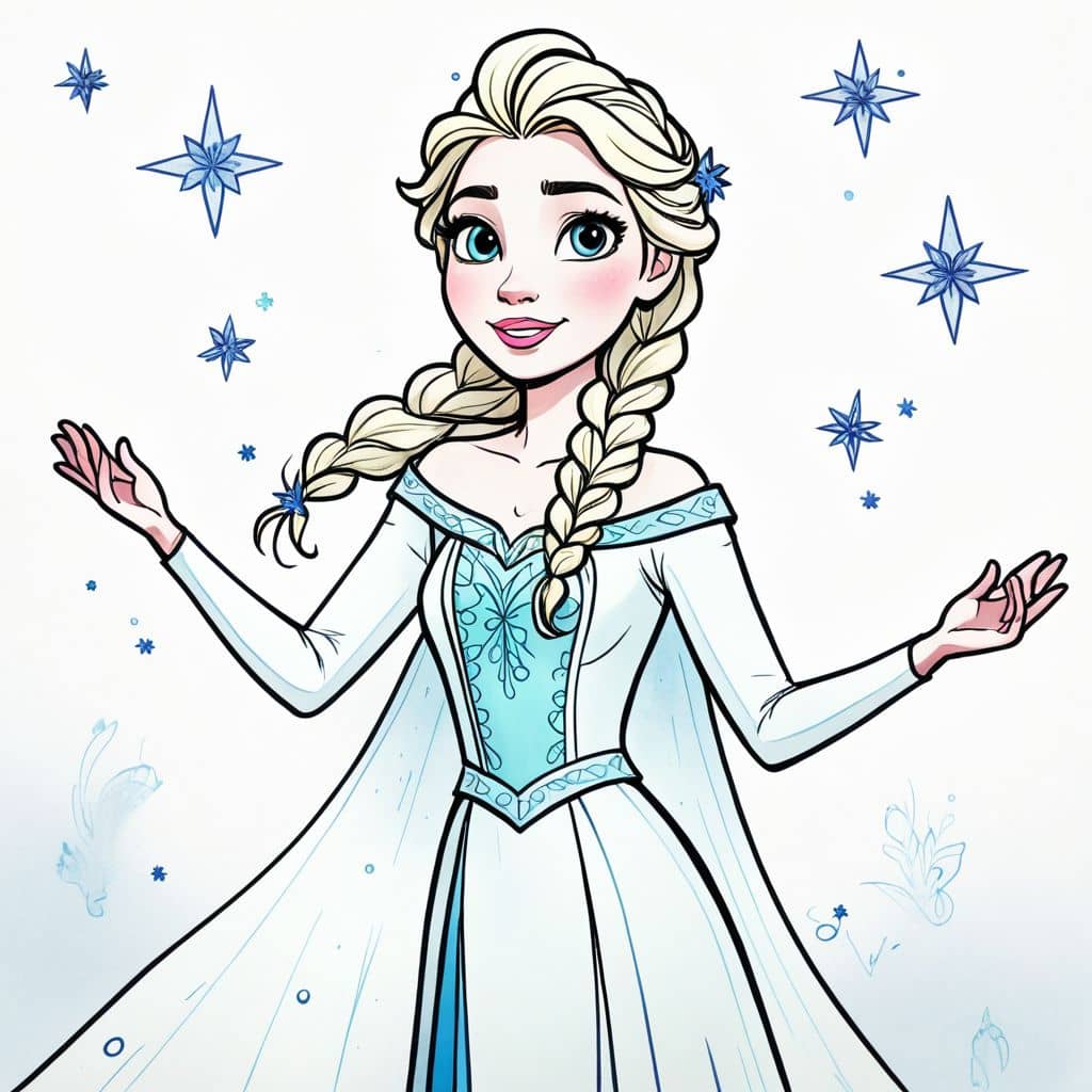Colored Singing Elsa - Frozen Princess