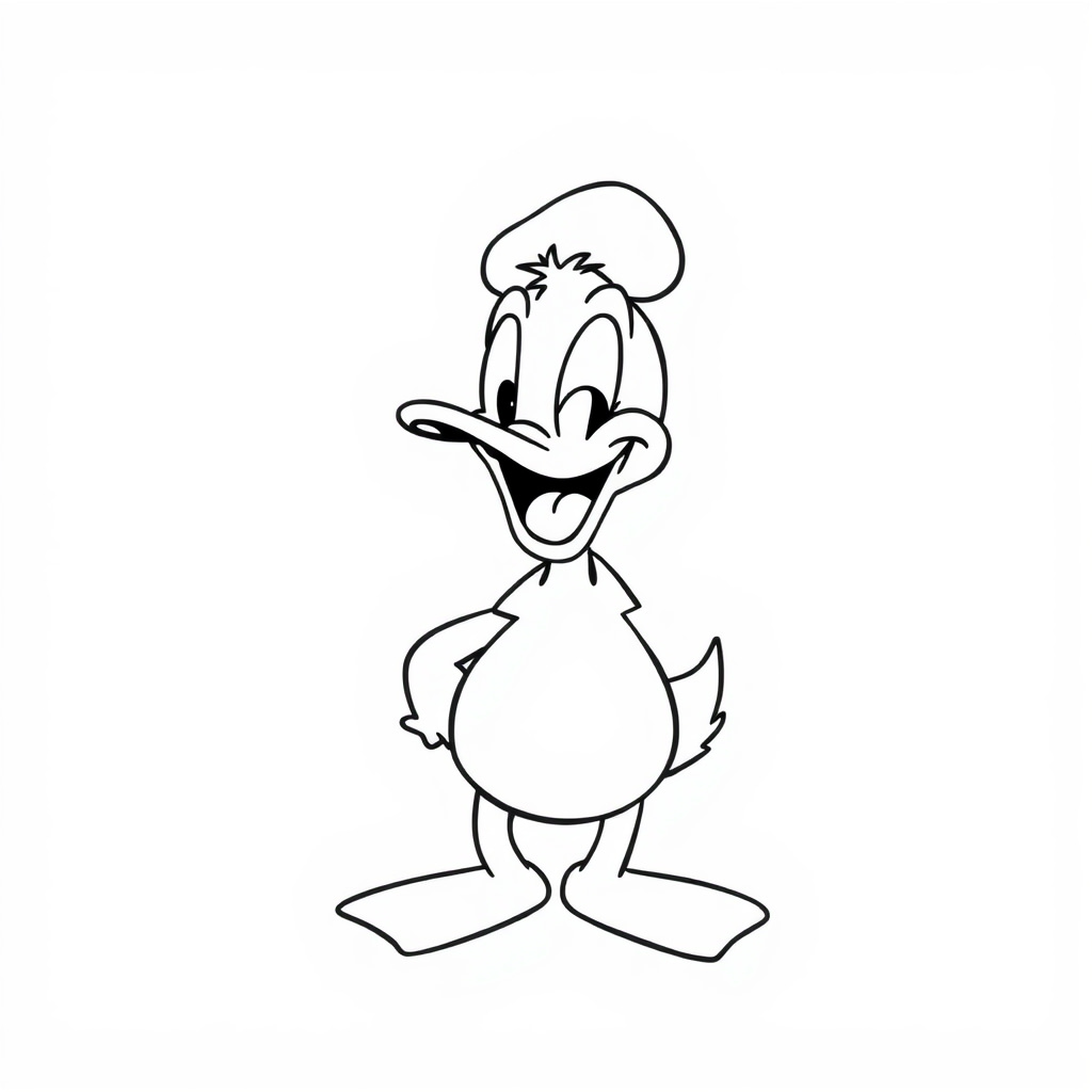 Donald Duck laughing heartily