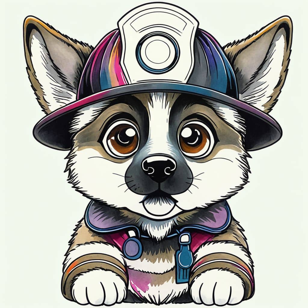 Colored German Shepherd Fire Rescue