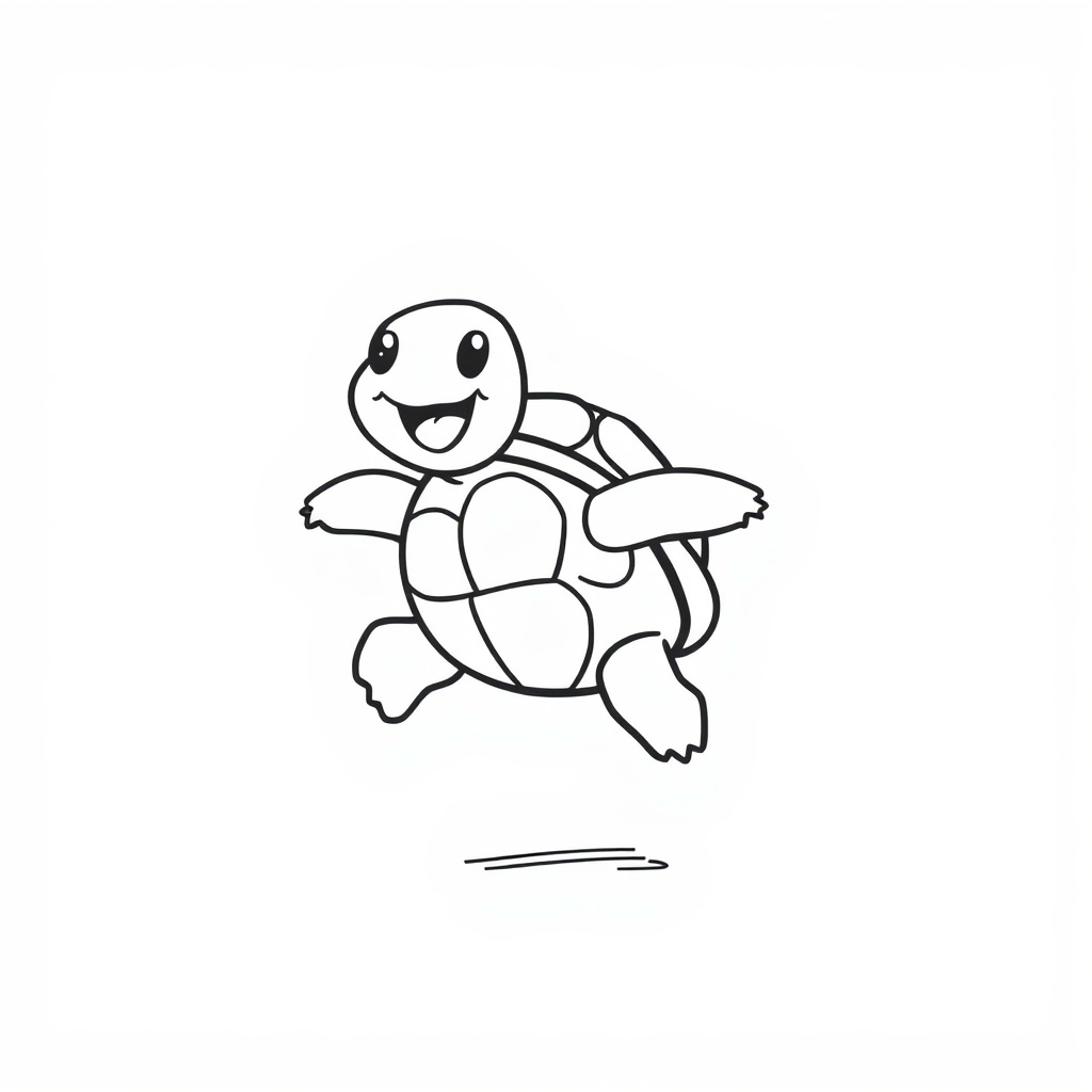 Excited Turtle jumping