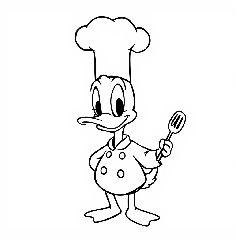 Donald Duck as a chef