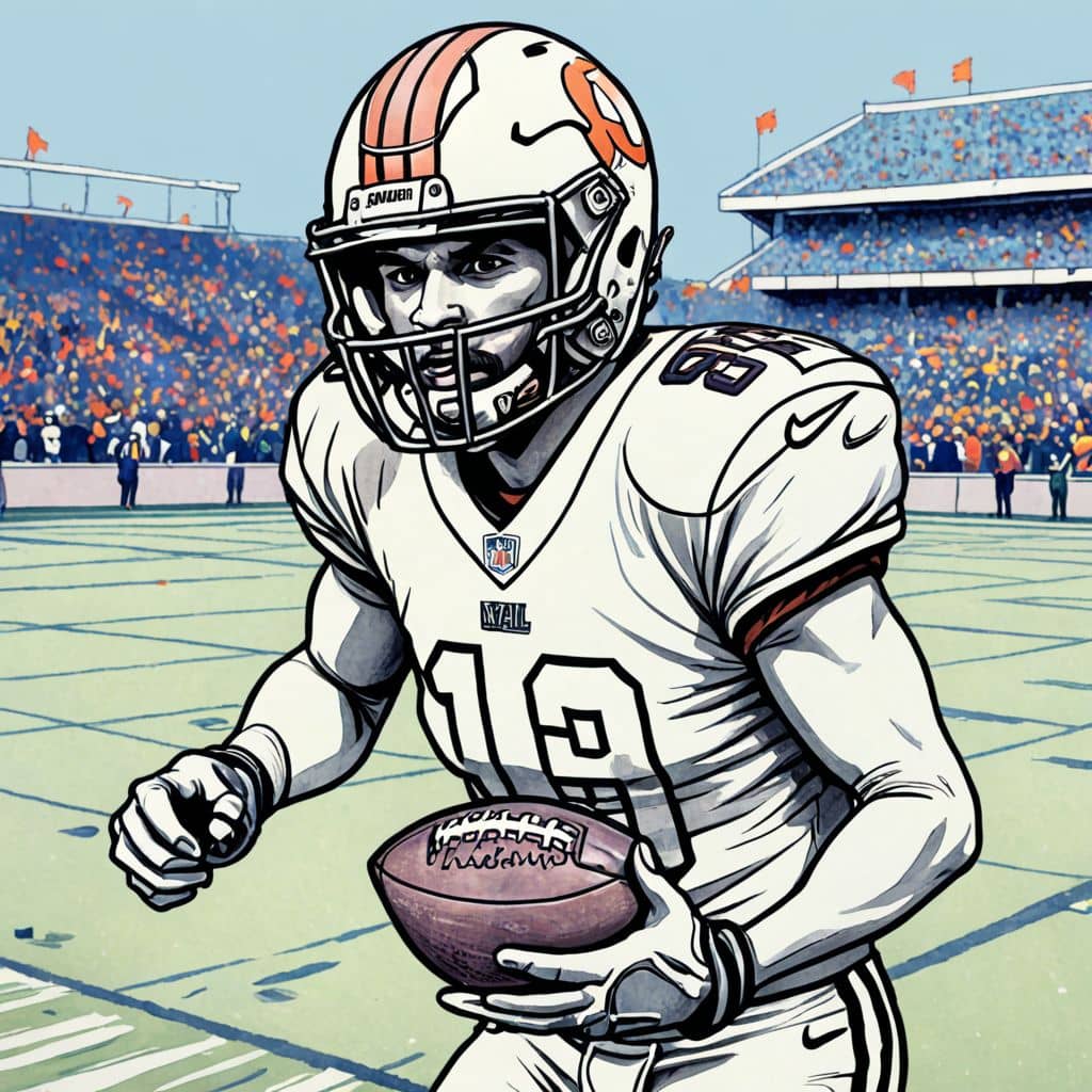 Colored Lamar Jackson - the quarterback serving popcorn bowls