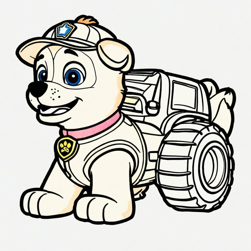 Colored Rubble - Paw Patrol bulldozer