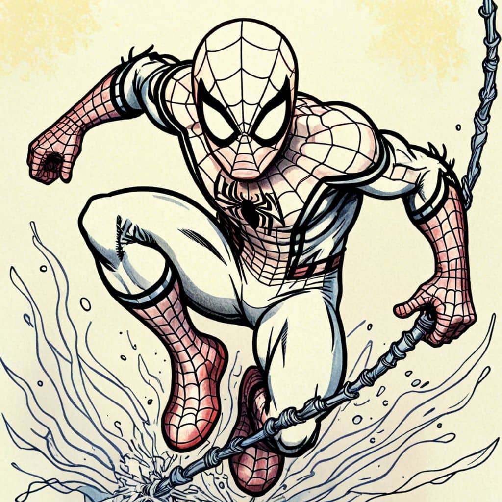 Colored Spiderman - black suit