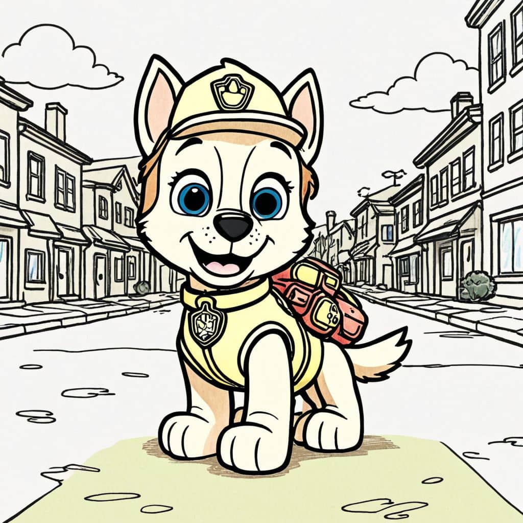 Colored Chickaletta - Paw Patrol city fun