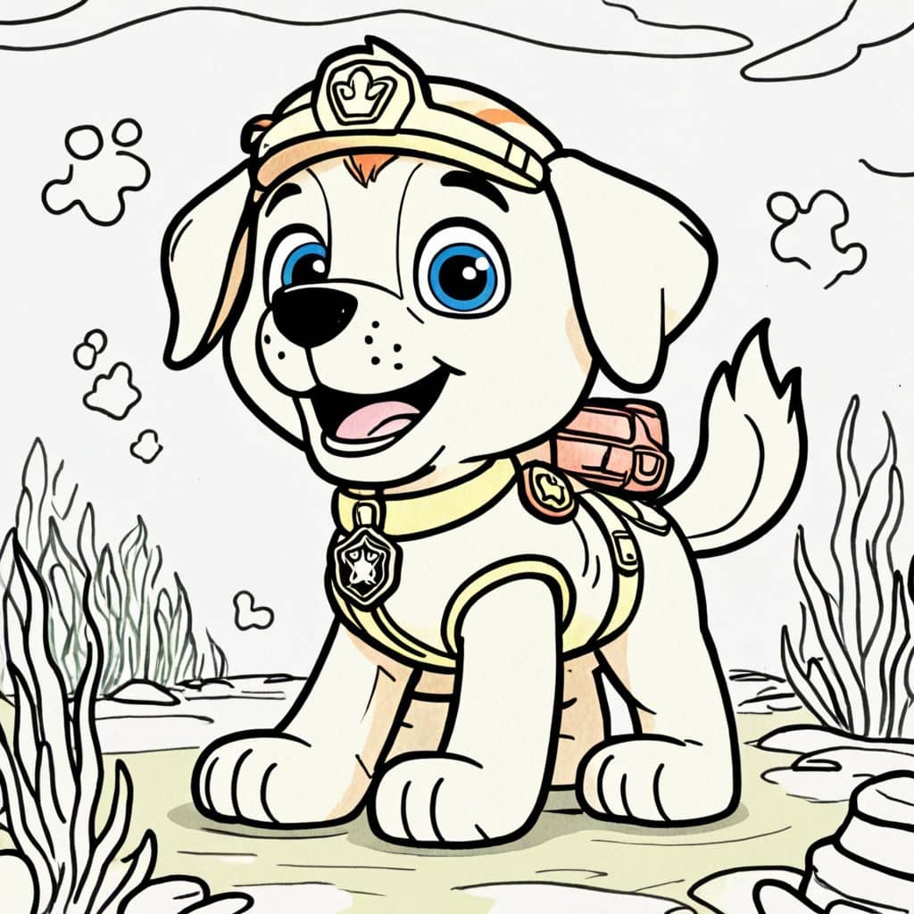 Colored Turbot - Paw Patrol underwater exploration