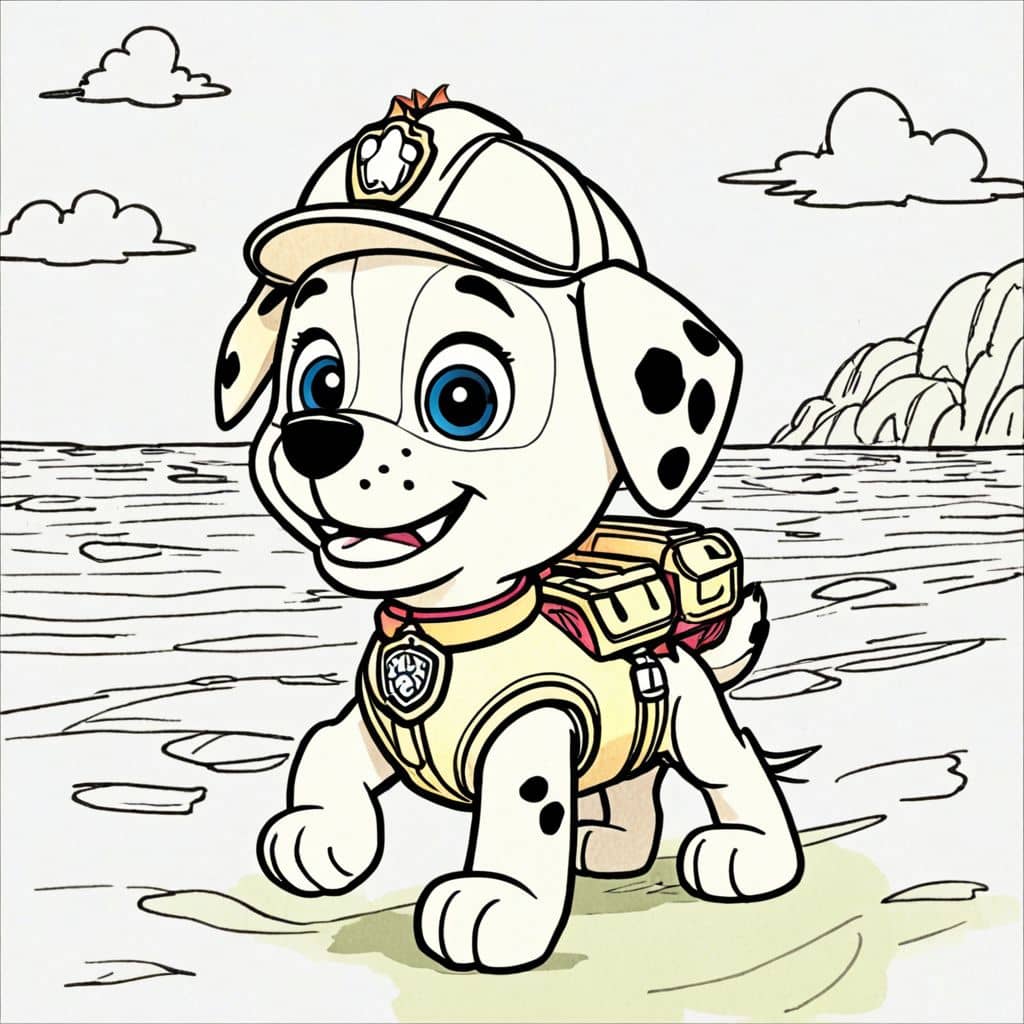 Colored Wally - Paw Patrol beach play.