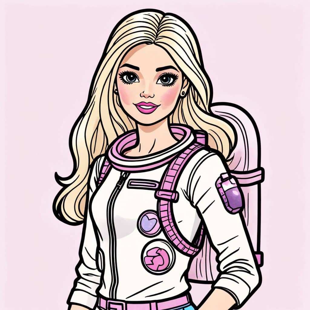 Colored Barbie  Astronaut suit