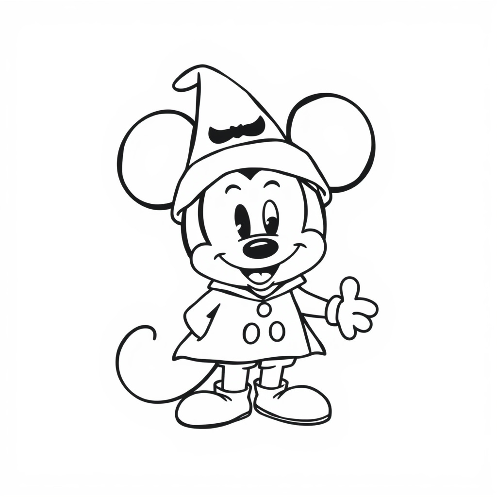 Mickey Mouse in Halloween costume